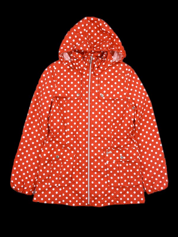 후드 도트 바람막이