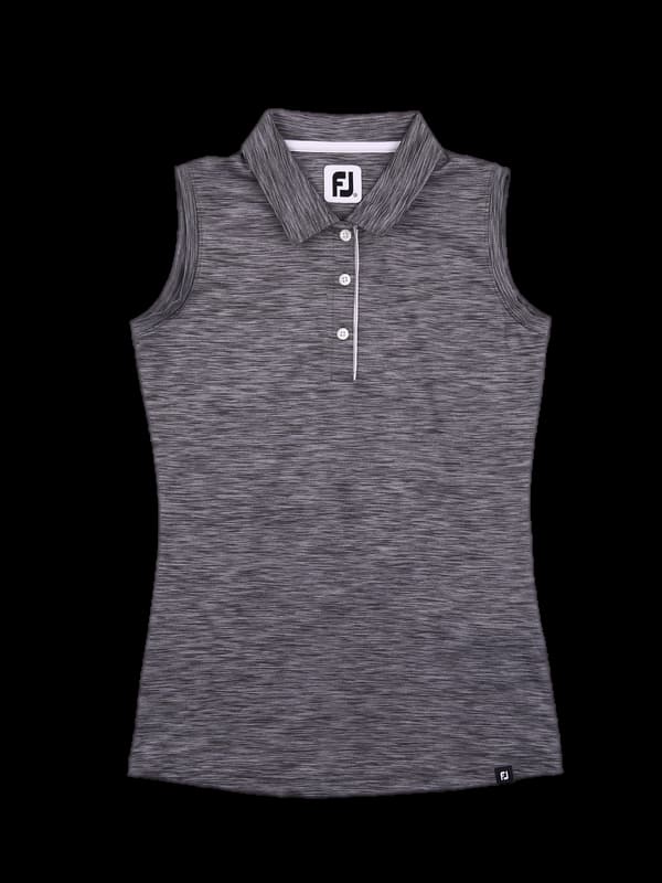 패턴 카라 민소매