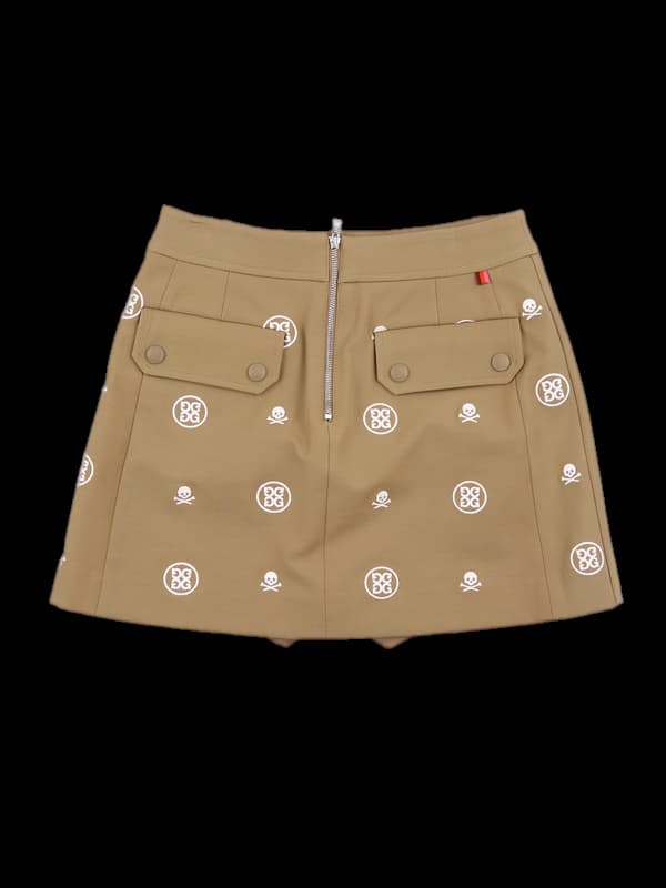 코튼 로고 패턴 스커트