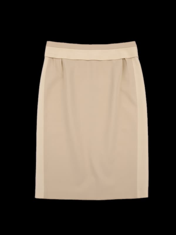 실크 미디 스커트