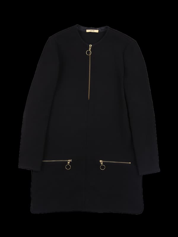 자크 포인트 긴팔 원피스