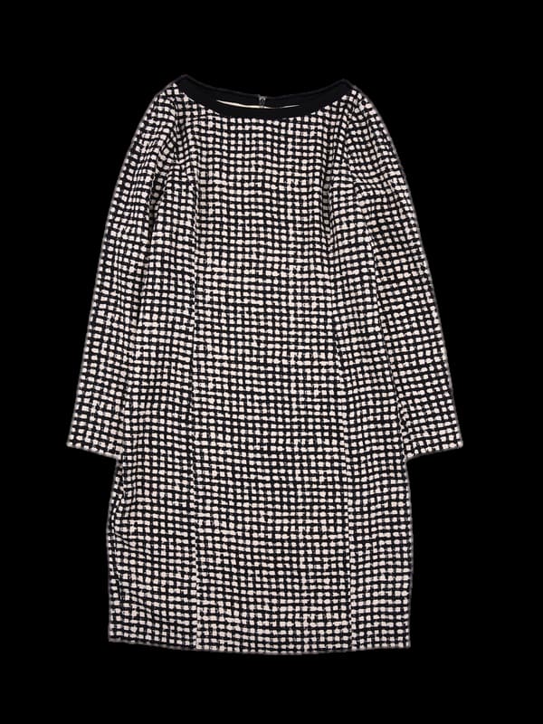 체크 뒷트임 원피스