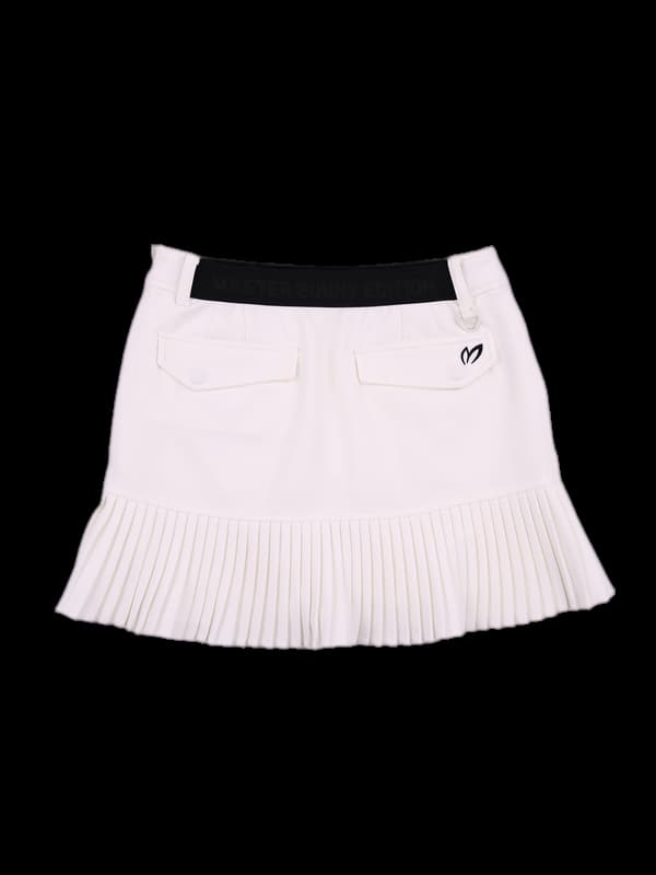 로고 사선 플리츠스커트