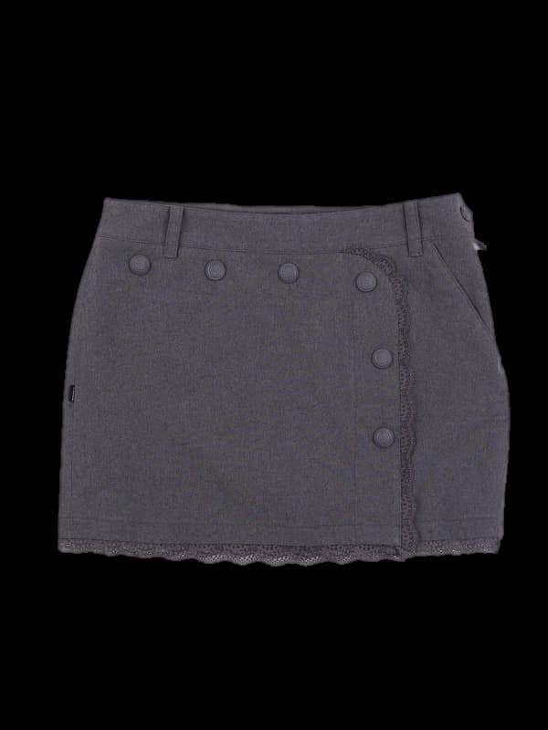 레이스 단추포인트 스커트