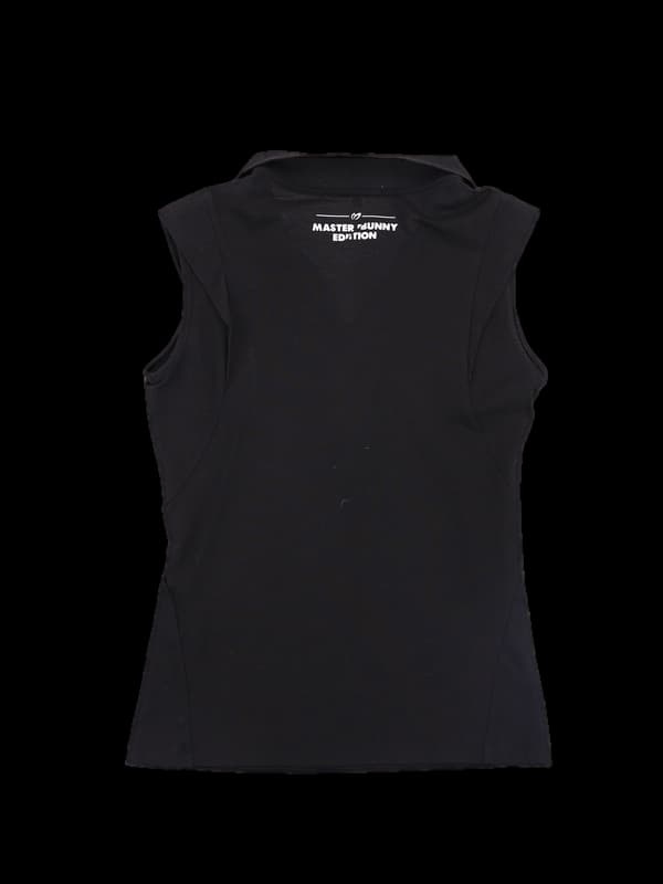 레이온 브이넥 카라 민소매