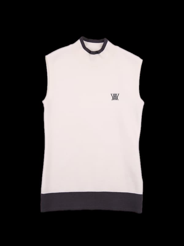 배색 니트베스트