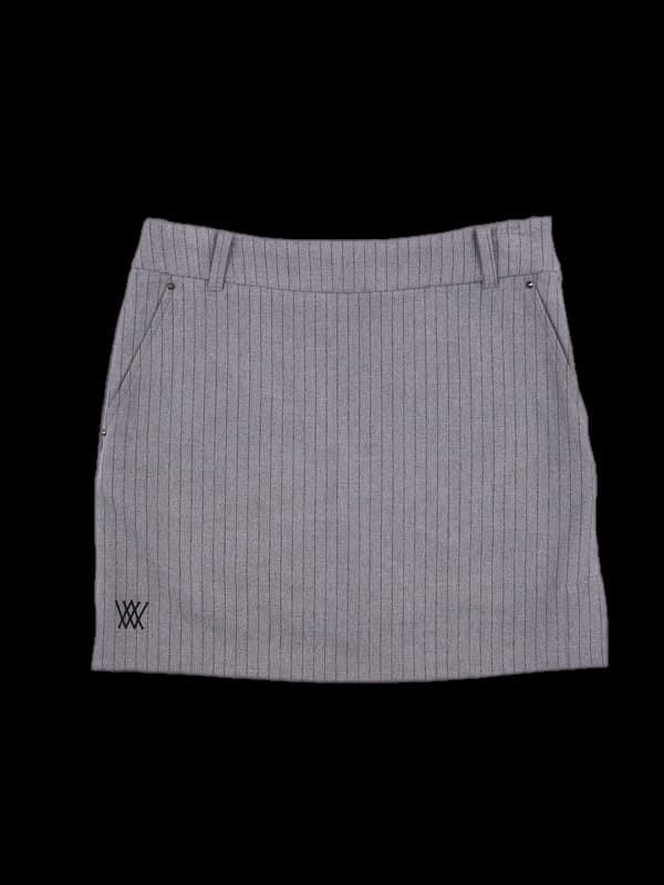 스트라이프 사이드 트임 스커트