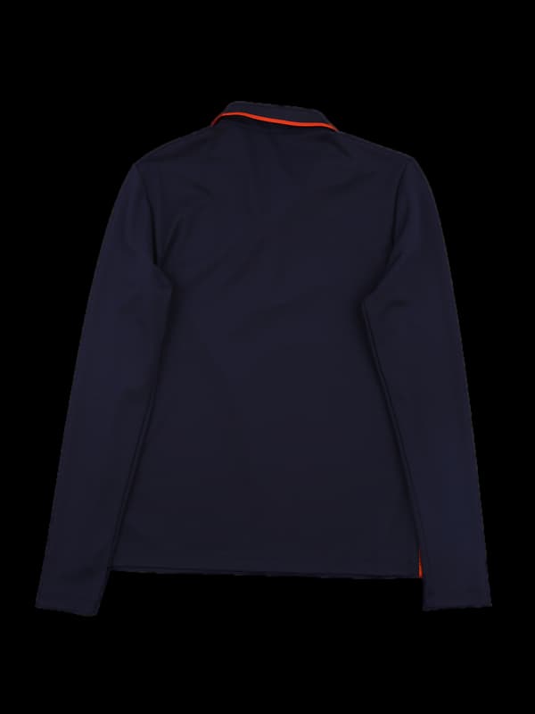 배색 카라 긴팔