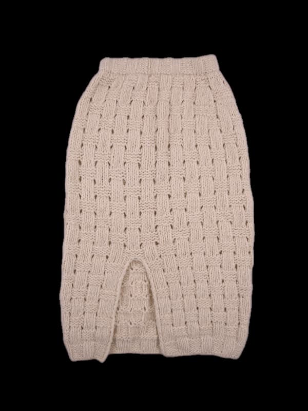 울 트임 롱스커트