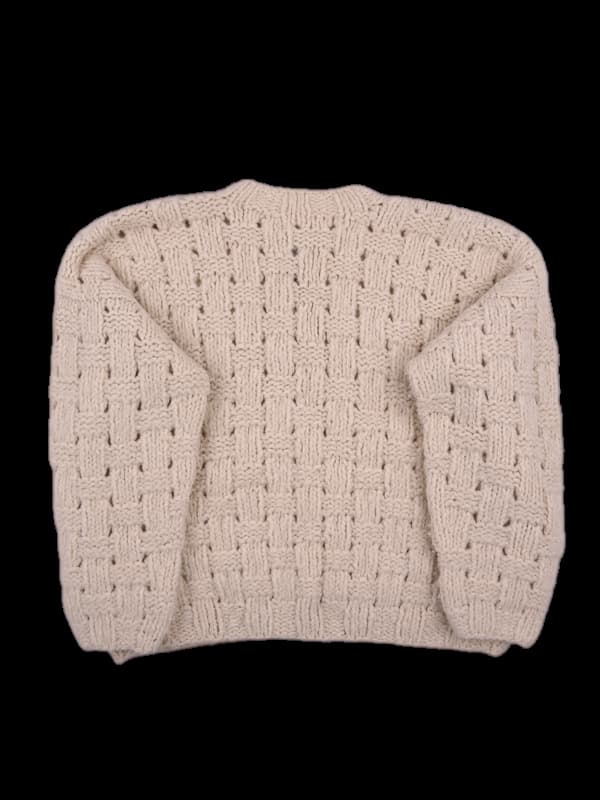 울 라운드 긴팔니트