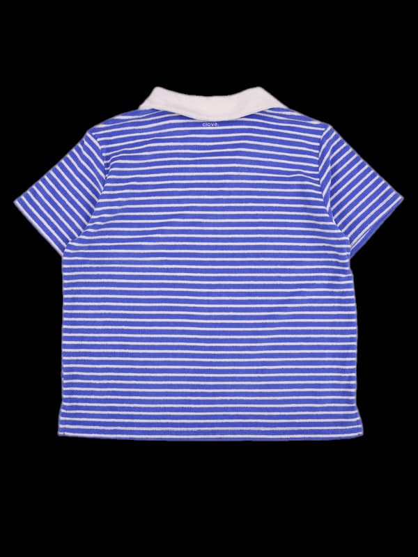 코튼 스트라이프 카라 반팔