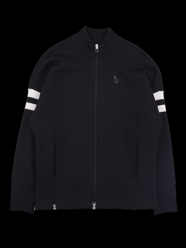 로고 니트 긴팔집업