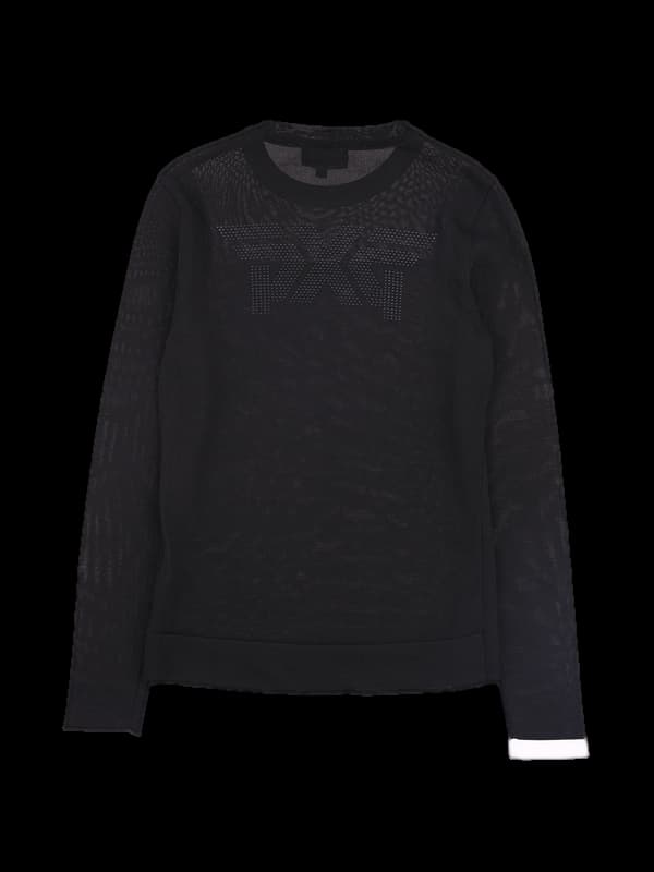 배색 로고 긴팔