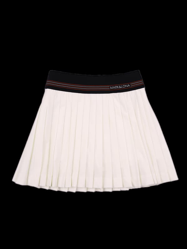 로고 밴딩 플리츠스커트