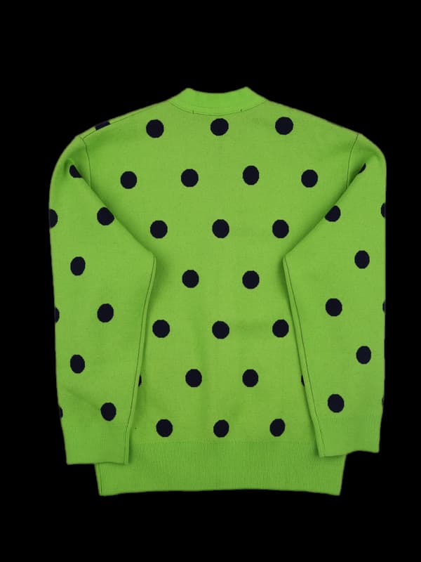 도트 브이넥 긴팔 가디건