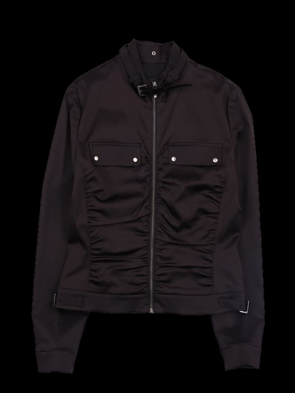 셔링 슬림 긴팔 자켓