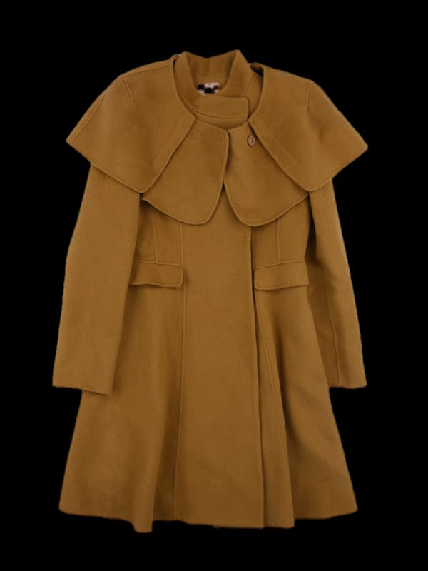 울 더블버튼 코트