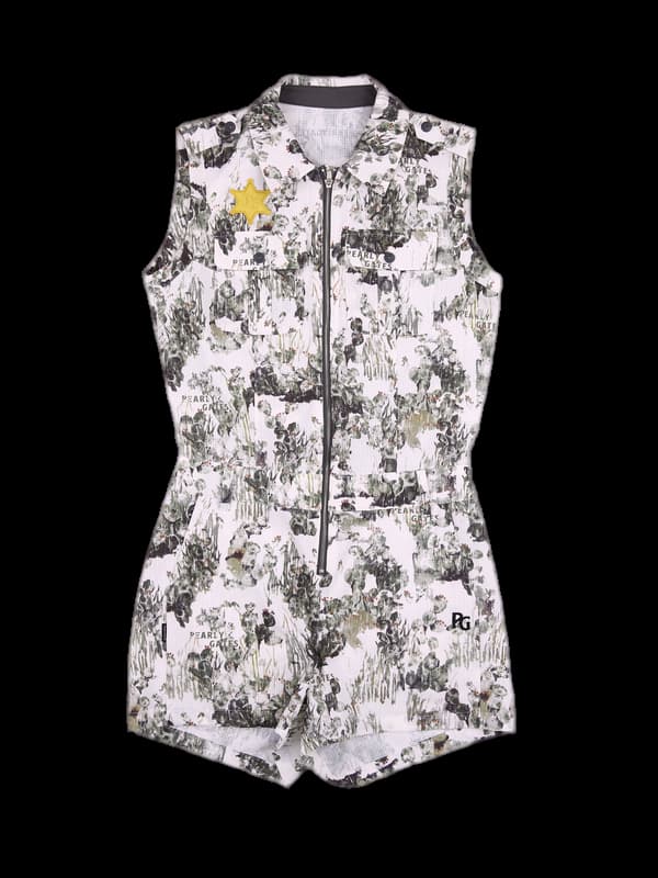 로고 허리트임 민소매 점프수트