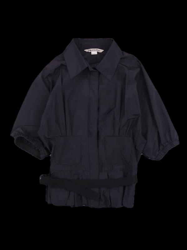 셔링 반팔 블라우스