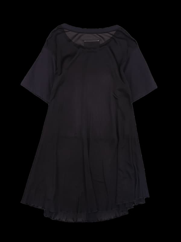 코튼 레이어드 반팔 원피스