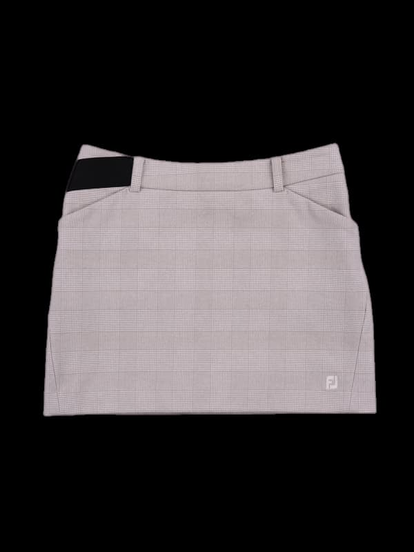 로고 체크 미니스커트