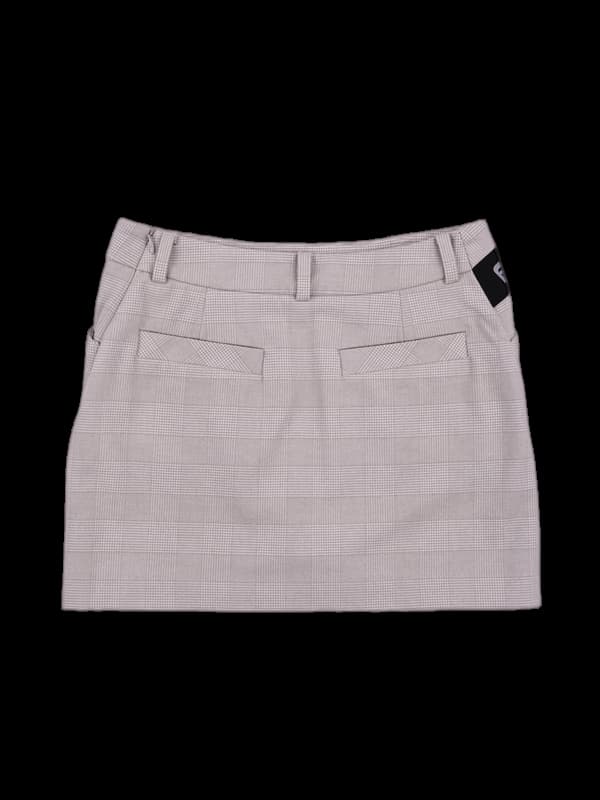 로고 체크 미니스커트
