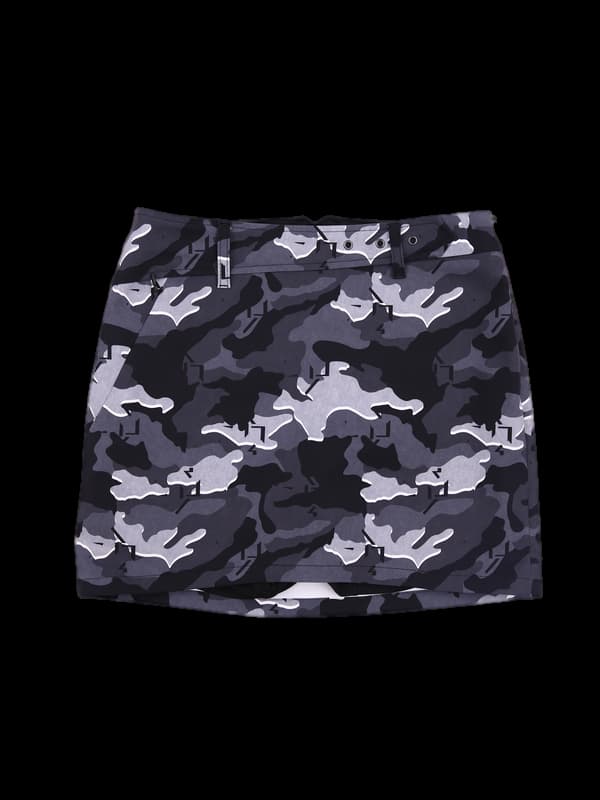 로고 패턴 스커트