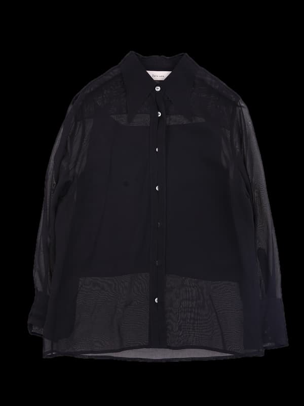 시스루 카라 블라우스