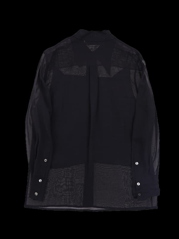 시스루 카라 블라우스