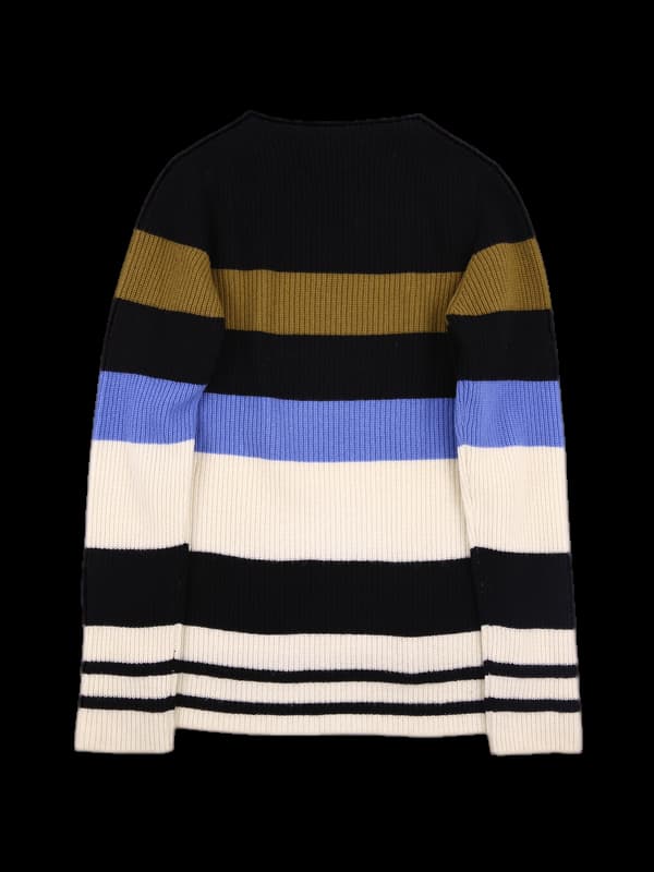 울 스트라이프 니트