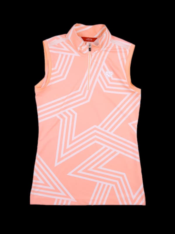 로고 반집업 민소매