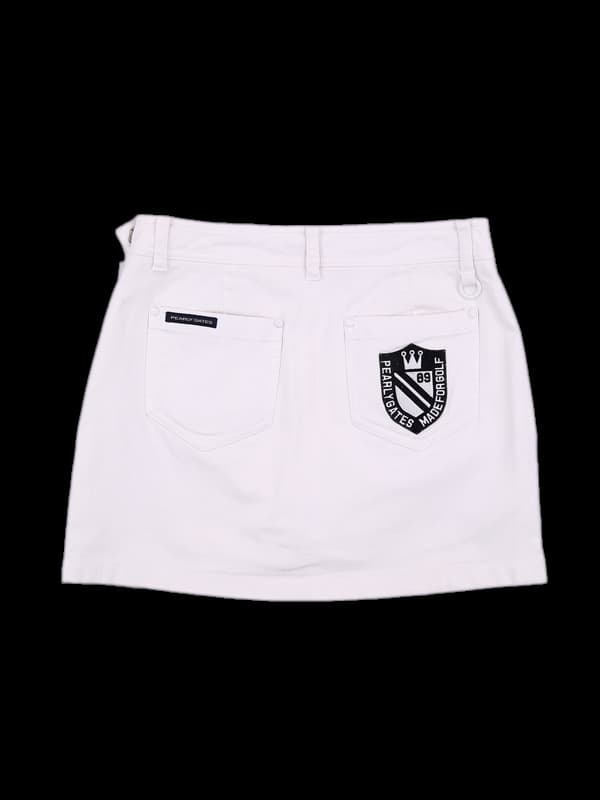 코튼 로고 스커트