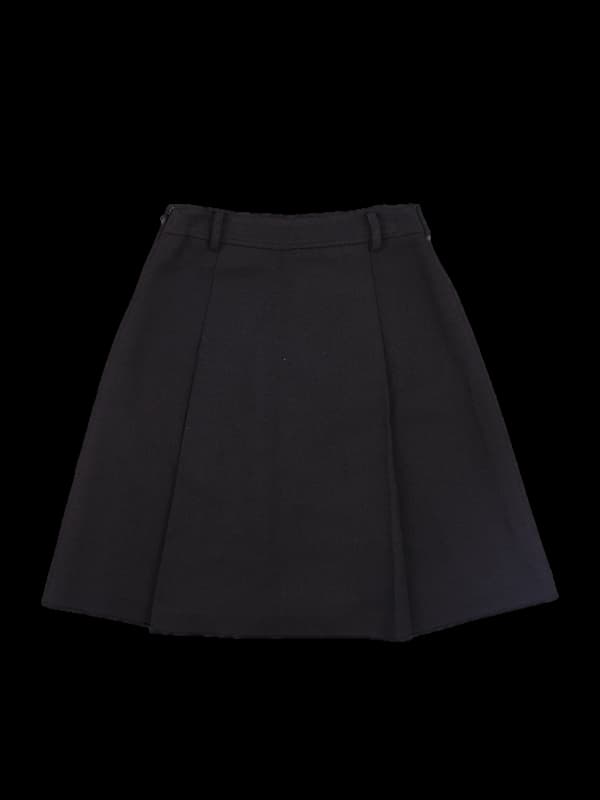 금장 포인트 주름 스커트