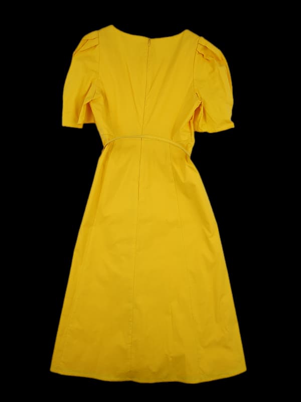 어깨 퍼프 반팔 원피스