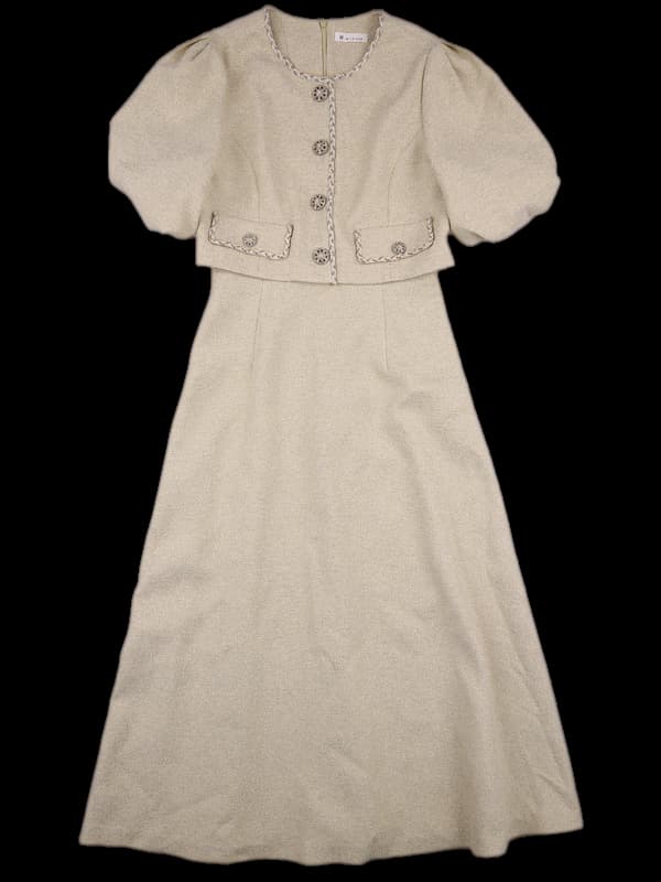 트위드 레이어드 원피스