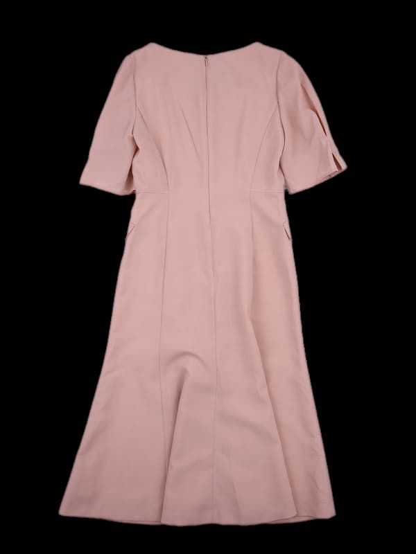 단추 포인트 반팔 원피스