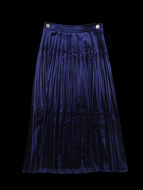 벨벳 주름 스커트