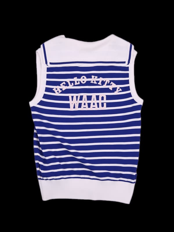 스트라이프 민소매 니트