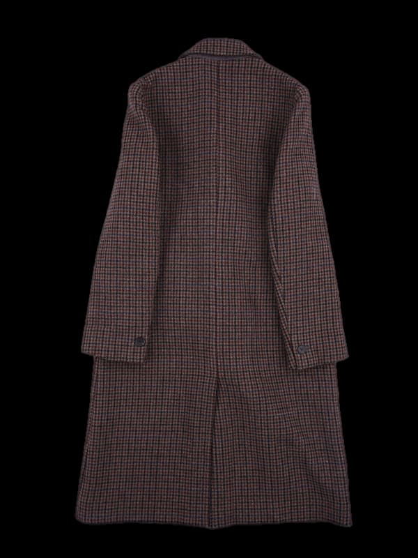 체크 롱코트