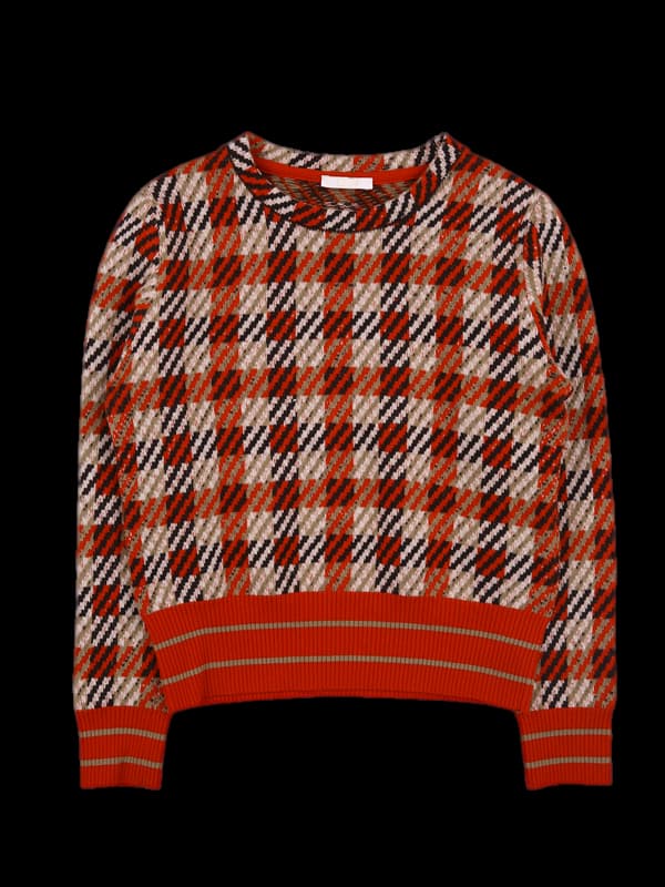 체크 라운드니트