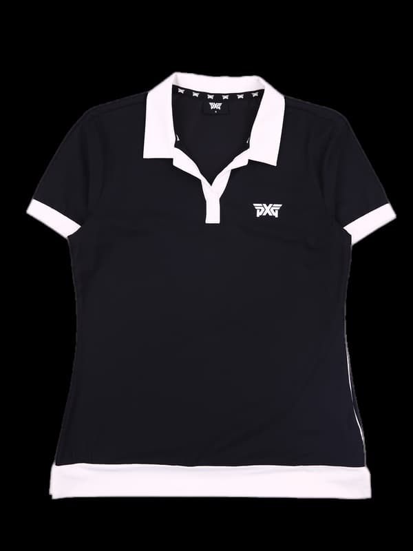 배색 카라 반팔