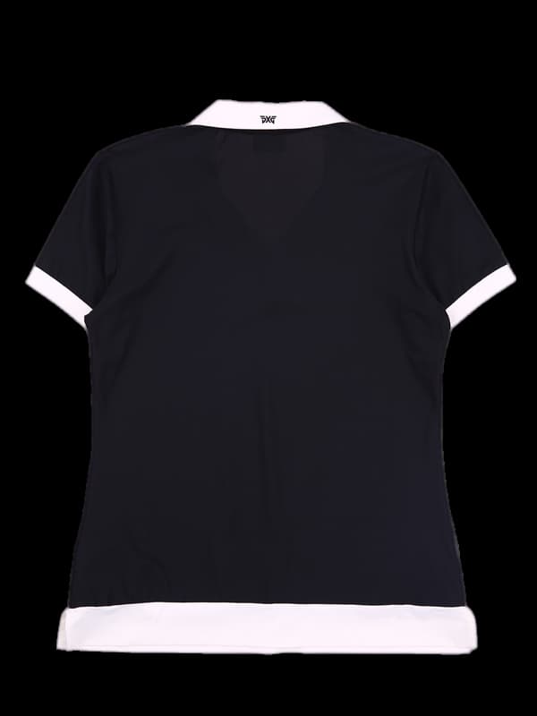 배색 카라 반팔