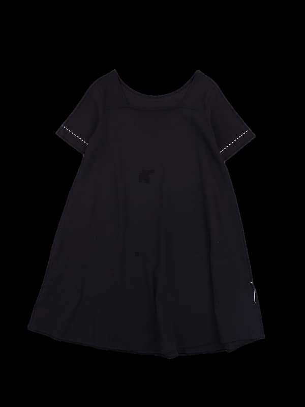 무늬 반팔 원피스