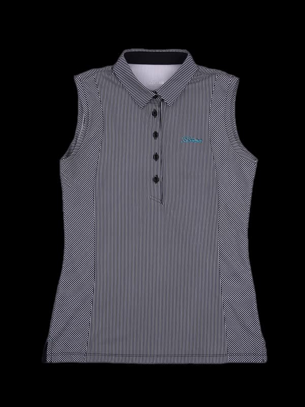 스트라이프 카라 민소매