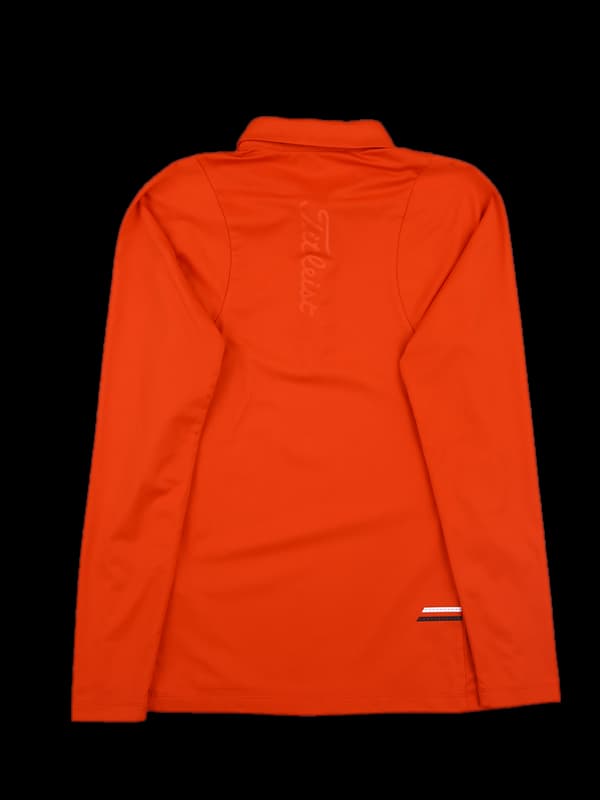 로고 슬림 카라 긴팔