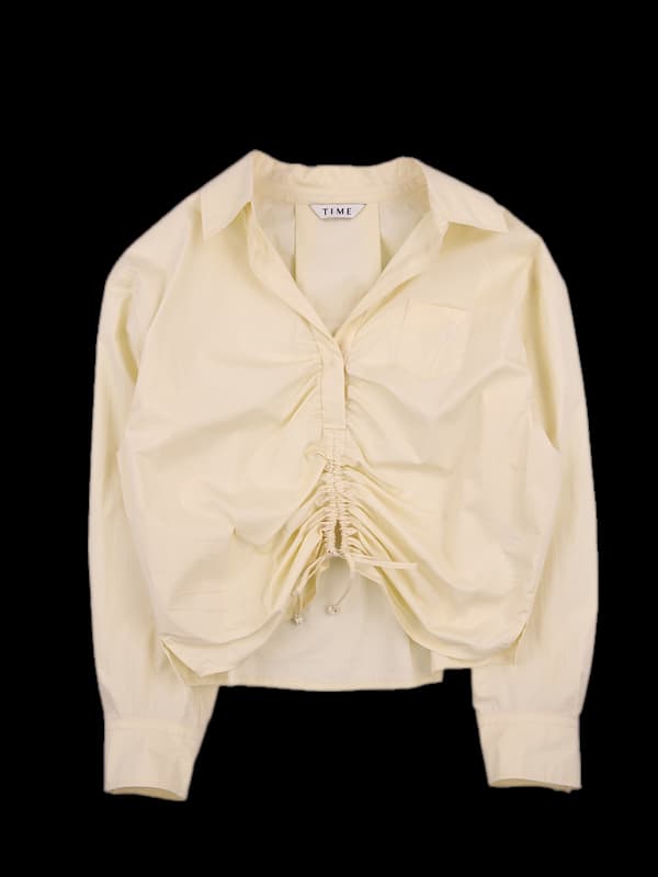 셔링 카라 블라우스