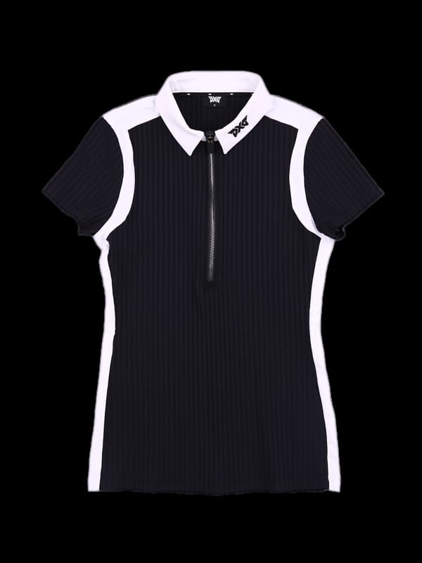 카라 지퍼 반팔