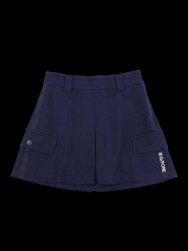 포켓 주름 스커트