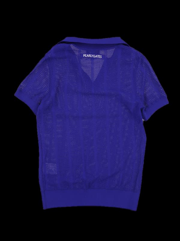 브이넥 카라 시스루 반팔