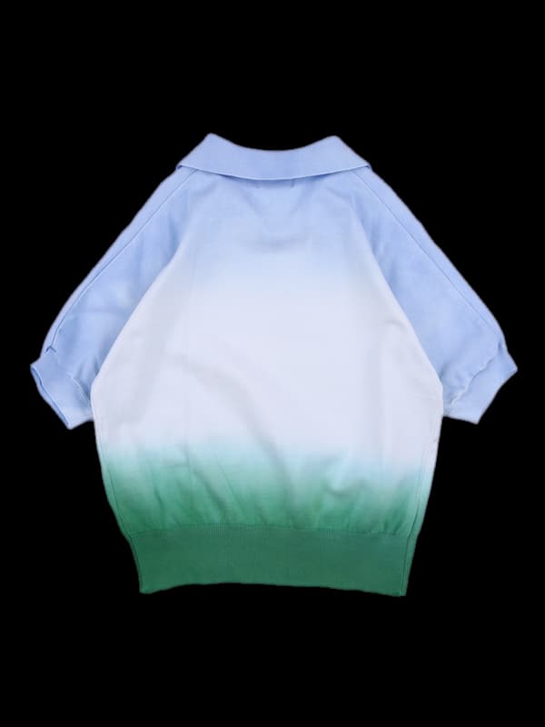 그라데이션 카라 반팔